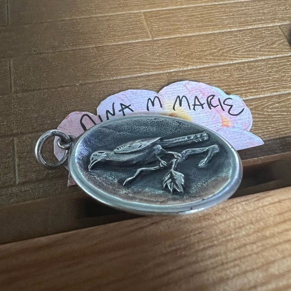 James Avery Rare Retired Texas State Mockingbird Pendant! 925 - Picture 3 of 3